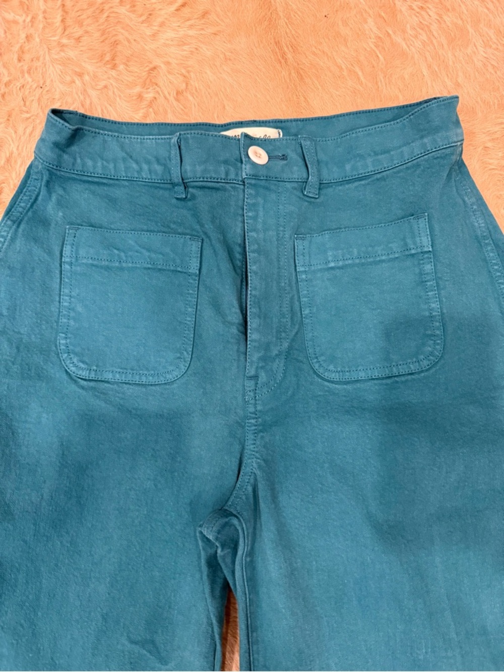 Madewell Emmett 2.0 wide leg crop in coastal sea - Picture 5 of 8